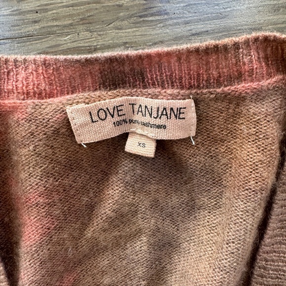 LOVE TANJANE CASHMERE DIP DYED CARDIGAN - Picture 2 of 6